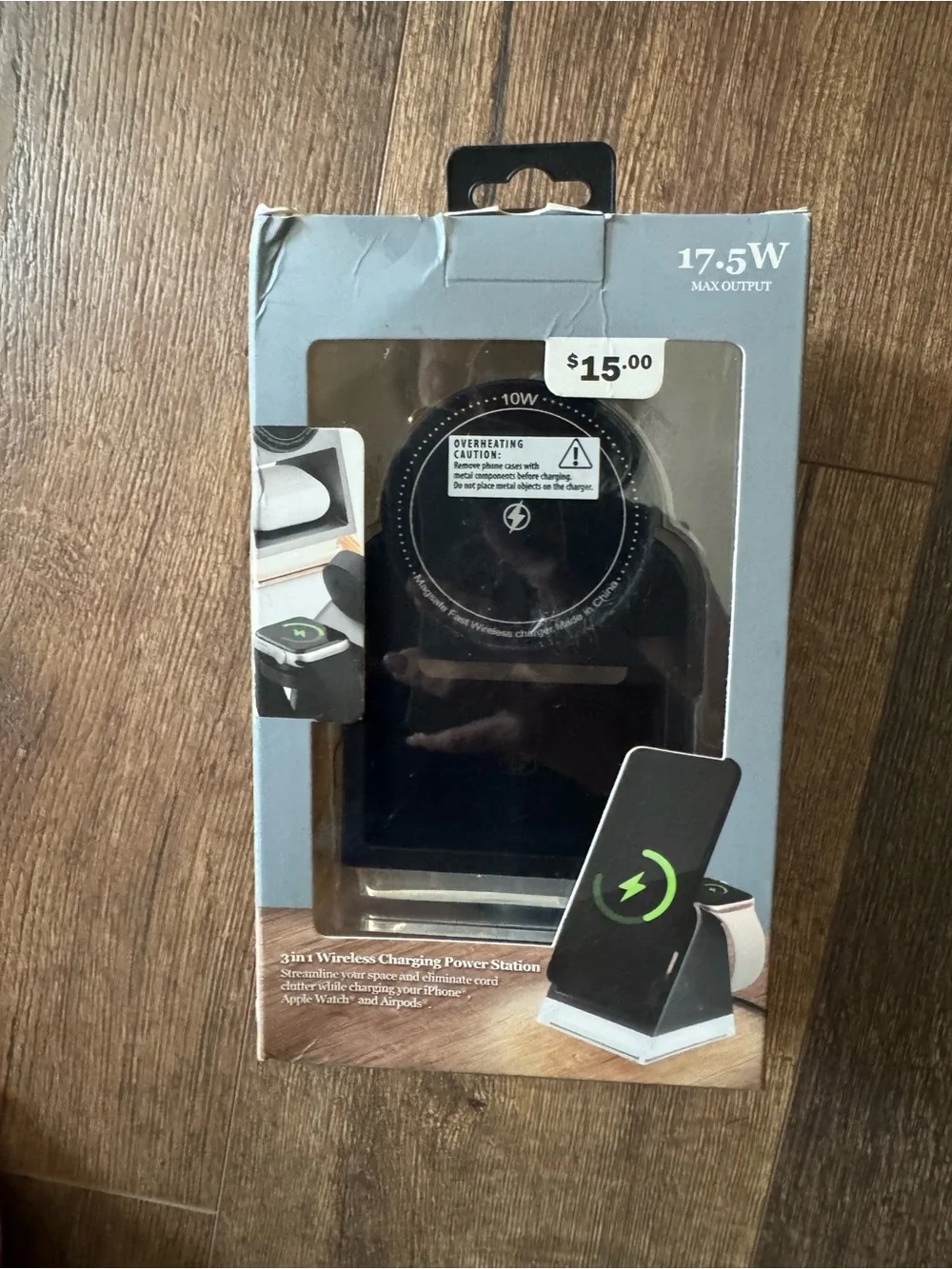 3-in-1 Wireless Charging Power Station with Light - Black